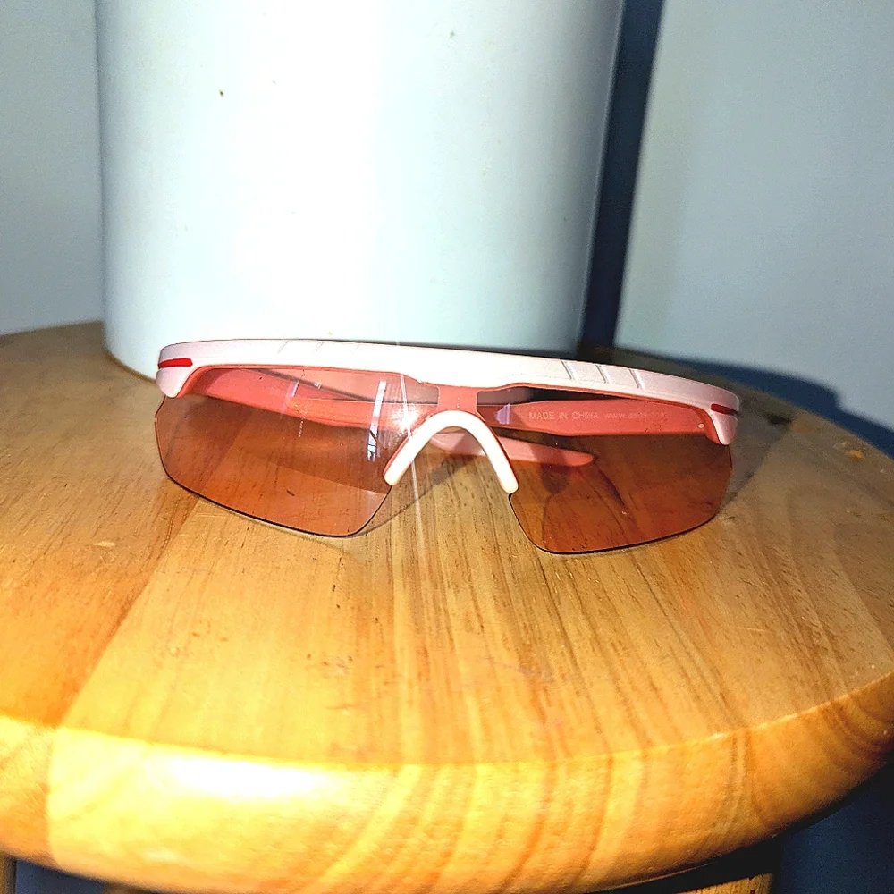 Asos Pink and Red Sports Sunglasses